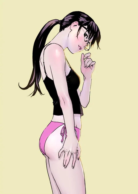 水着に着替えてるとこだよ?
#イラスト女の子 #完成させました 