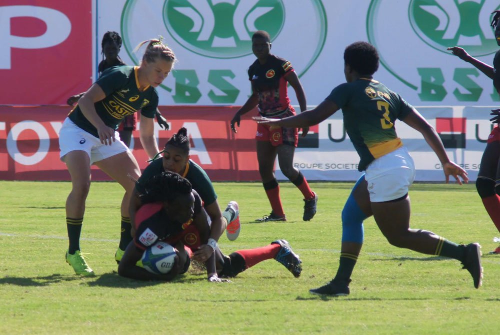 WomenBoks's tweet photo. Into the semifinals of the @RugbyAfrique
 Women's Sevens by beating Morocco 42-0. 
Well done to the Imbokodo! 
@CastleFreeSA
@FNBSA 
@ASICS_ZA 
@pauldelport9 https://t.co/ZUOwM7rQEK