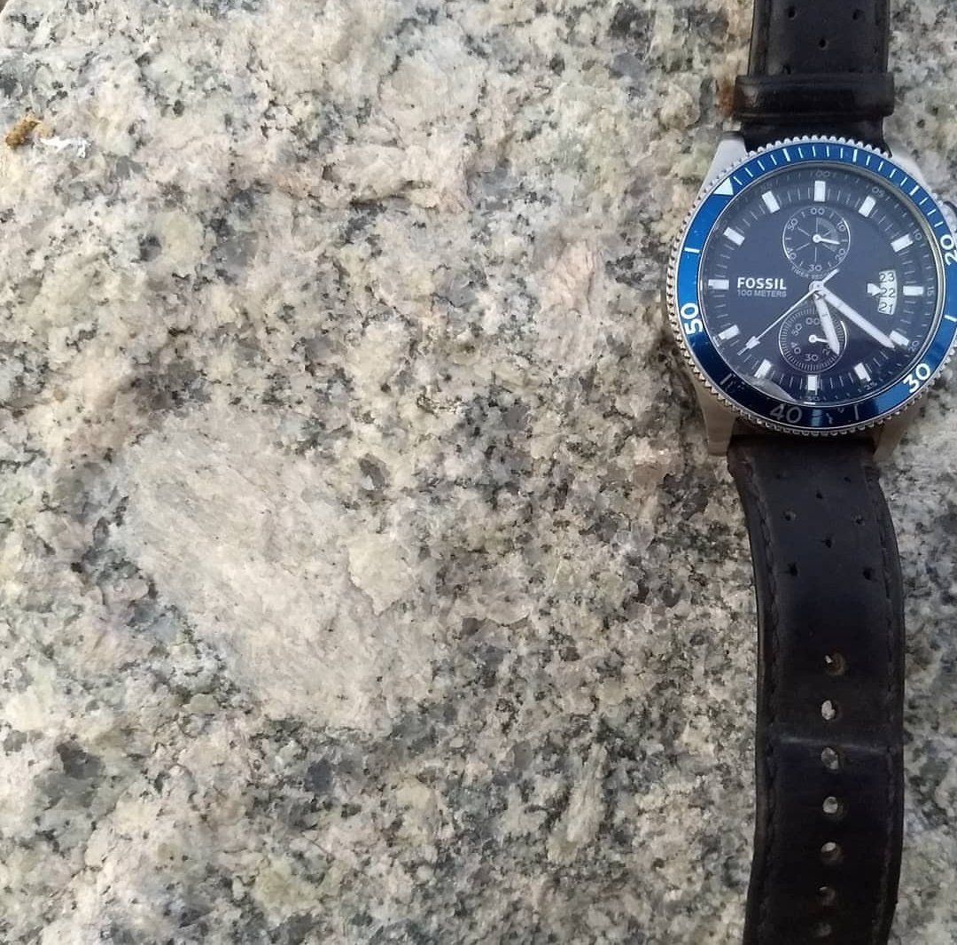 JayantKP's tweet photo. No! its not a watch advertisement. I needed a scale to photograph this amazing Pophyrytic Granitoid.
#Geology #MountainBuilding #wildlife https://t.co/Jmnaz9CGYt