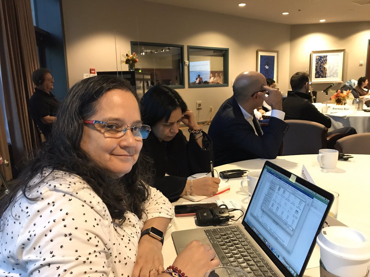 Tiphagne's tweet photo. #HRDF19 #BuildingSolidarity 2019 HRD Forum in #Atlanta, Georgia, US. Session 1 on All HR for All addressed by Ramesh SHARMA of @Ekta_Parishad from India, @Oyyekoredo from Senegal & @Kairos_Center From USA. https://t.co/hBwB9WsFFh