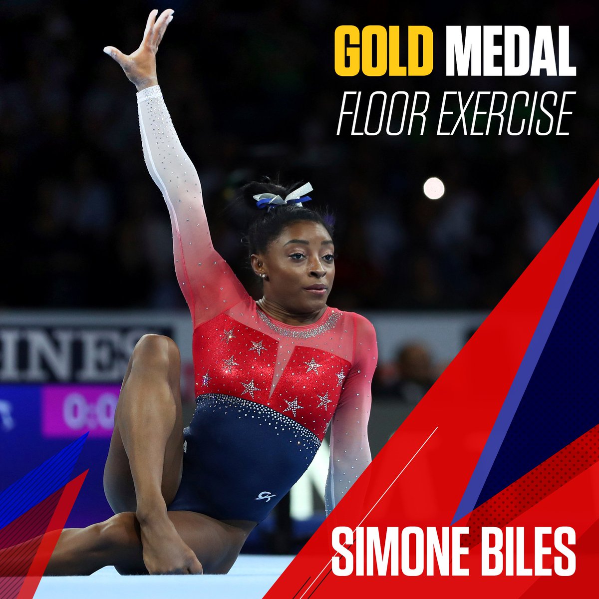 NBCOlympics's tweet image. Medal # 25 is 🥇

@Simone_Biles breaks her own record and sets a new one after winning GOLD in floor at #Stuttgart2019 

She earned 5 gold medals at this worlds alone.