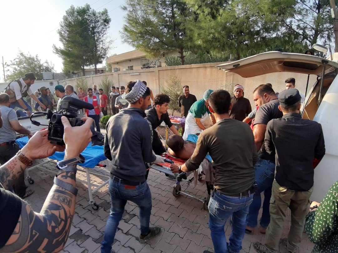 RojavaIC's tweet photo. Source at hospital says 40 wounded + died altogether, 2 French journalists also wounded. https://t.co/1zQdMQrVro