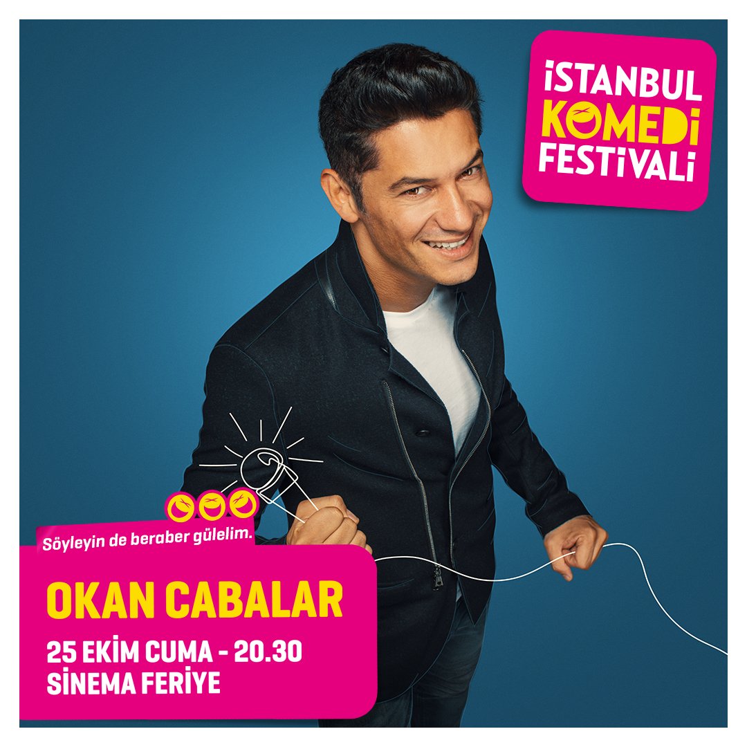 BkmSahne's tweet photo. Okan Cabalar,  Abur Cubur Show ve "R.C.E Giremedim Stand Up" ile #İstanbulKomediFestivali'nde bir aradayız! 😁😂🤣 @istkomedifest @Okancabalar @AburCuburShow @BKMMutfakCarsi https://t.co/cOD9Blhbix