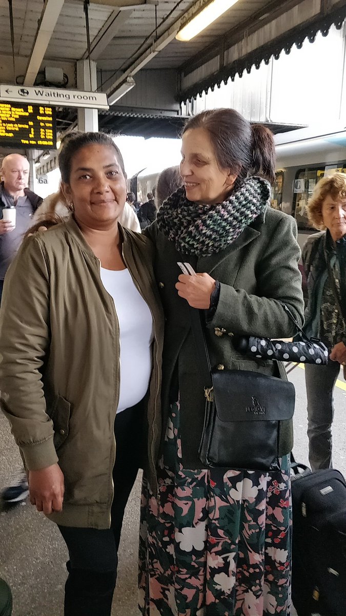 romafutures's tweet photo. After a wonderful visit to Sheffield Jana is leaving. The station with Ruzena Pokutova with some fabulous plans 😊. Thanks to @otsfestival for kick starting this. https://t.co/CoScXdt0vn