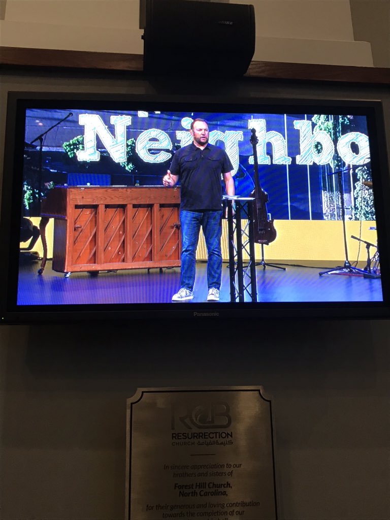 ForCLT's tweet photo. Pastor @jonoebscott and #ArtofNeighboring author @davejrunyon speaking @FHC_KnowGrowGo this morning. #FORCLT https://t.co/tjgK6b5dzm
