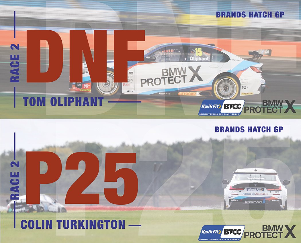 RACE RESULTS.

🏁DNF - <a href="/Tom_Oliphant/">Tom Oliphant</a> 
🏁P25 - <a href="/ColinTurkington/">Colin Turkington</a> 

All to play for in race 3 at 17:00 ⏱