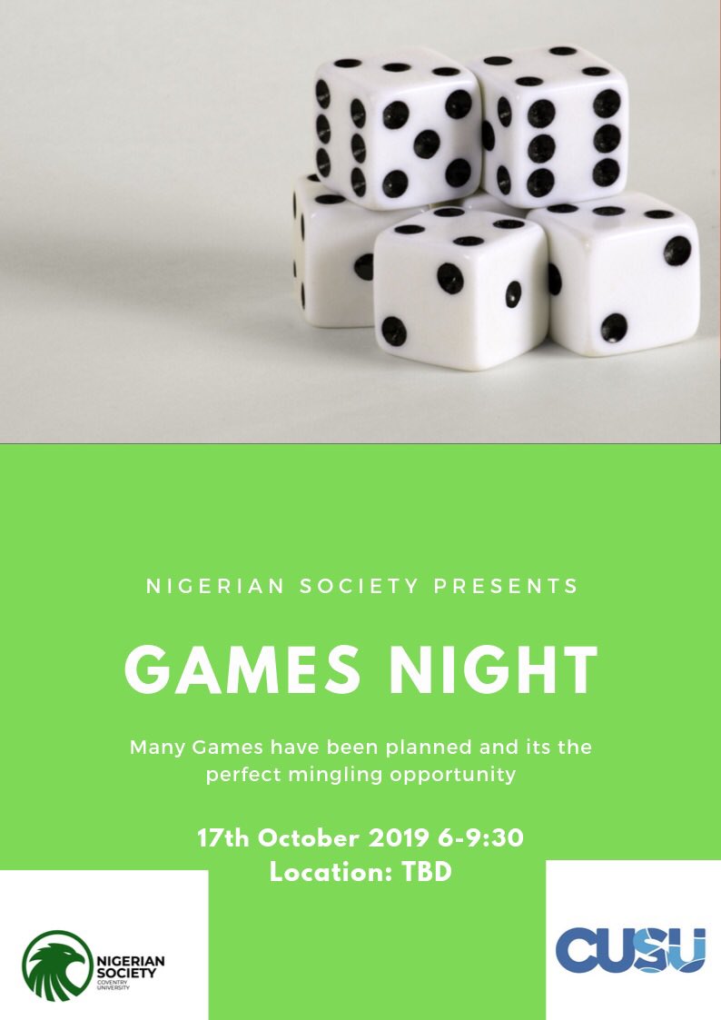 So we’re back with another event. It’s time to get competitive because our first games night is this Thursday.  This is a great opportunity to mingle and meet new people. FREE ENTRY. We can’t wait to see you there 🎉🎉🎉
