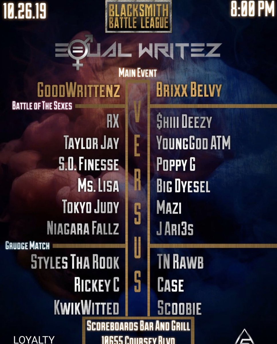 BrixxBelvy's tweet photo. BATON ROUGE !!! #FormulaWon ππ½#BLACKSMITH #BATTLELEAGUE #EQUALWRITES https://t.co/7VpGnXakqp