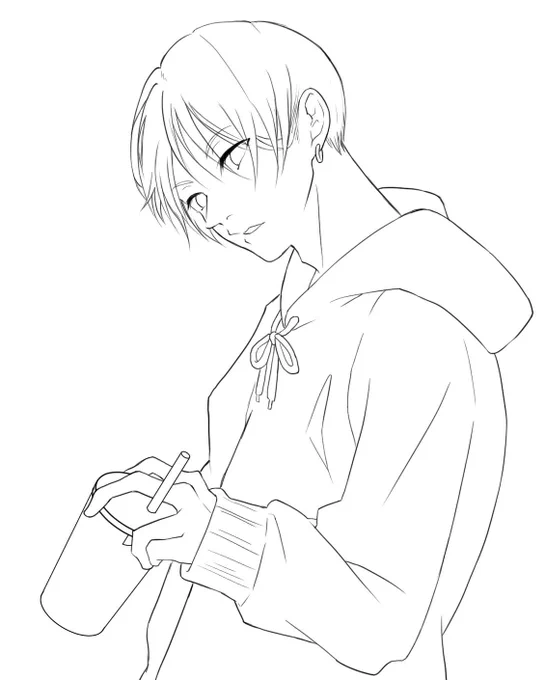 昨日リプで線画上げたんですけど、一応ツイートしておきますね!!塗り絵してください～?? 