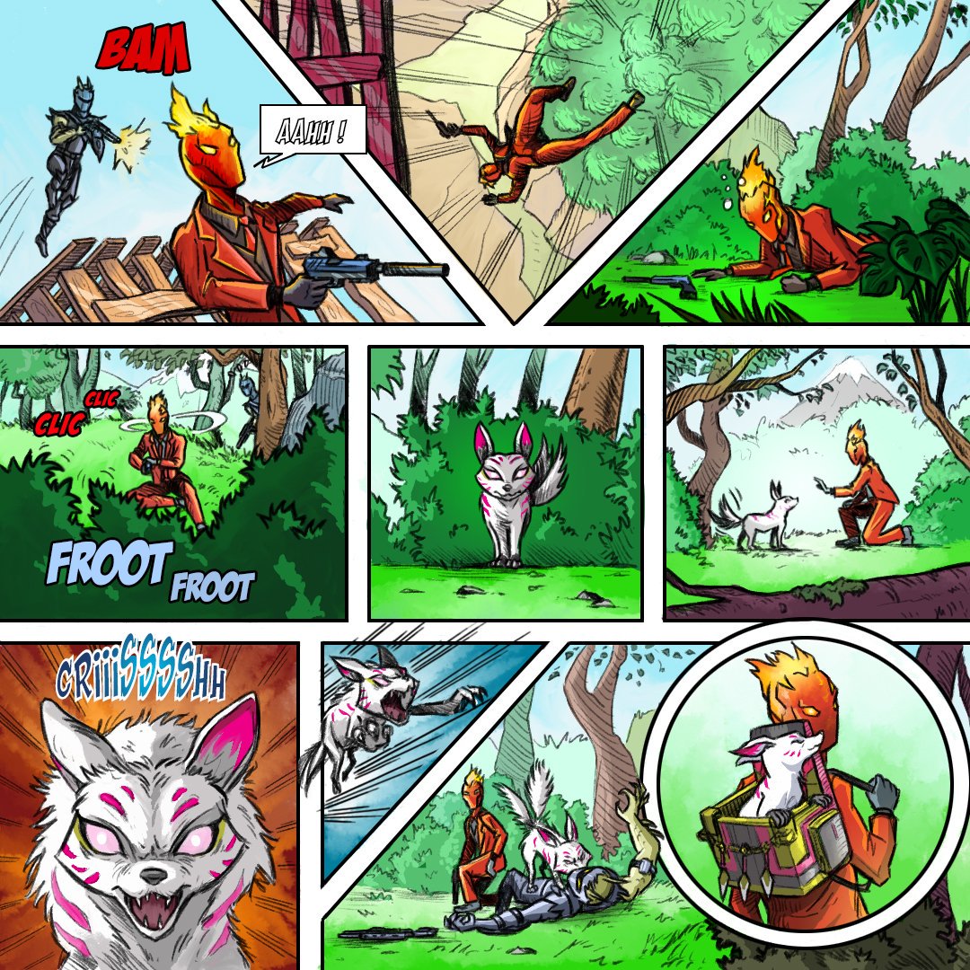 FortniteFR's tweet image. Nous avons reçu des participations vraiment incroyables pour le concours BD et il est temps de décerner les prix.

Spiegelbebop76 remporte la 1ère place, félicitations à lui !