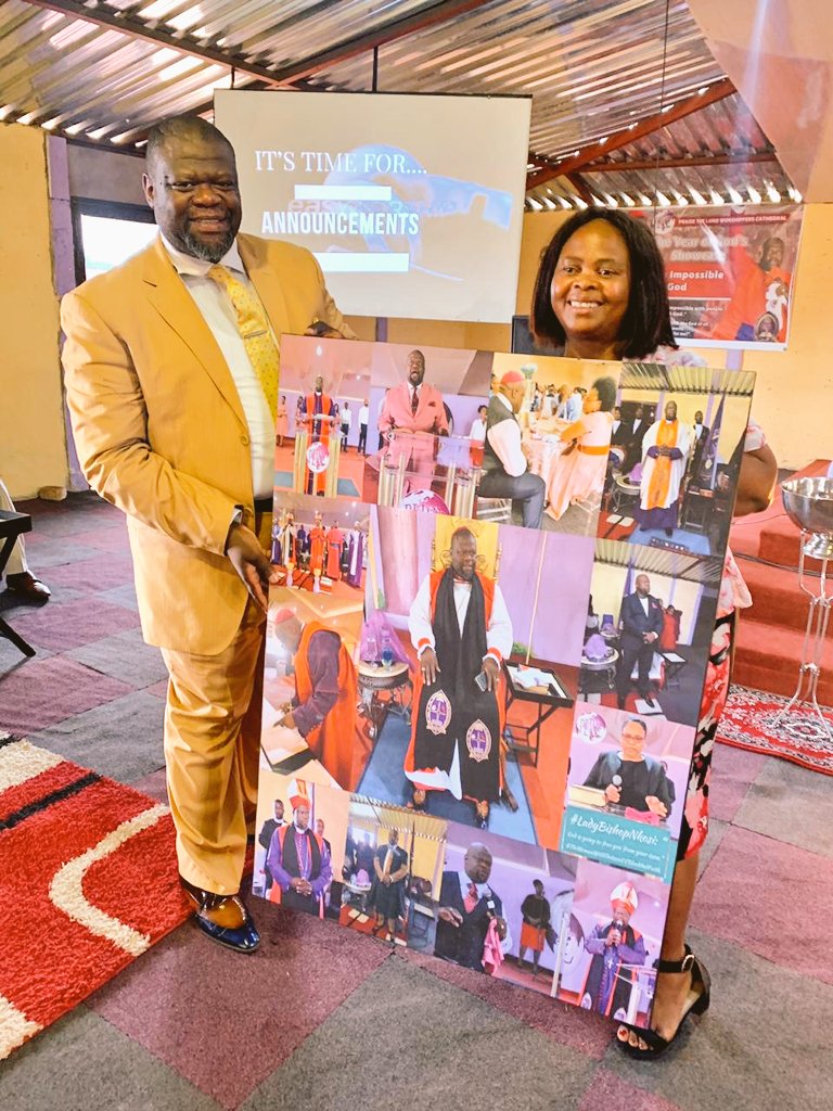 PLWC2001's tweet photo. Our Father Bishop DC Nkosi receiving a gift from the church as part of his #BirthMonth
#PictureCollage of His Grace Bishop DC Nkosi.
#PLWC18 #Zondi2
#20NothingIsImpossibleWithGod https://t.co/7WNlNZ4skx