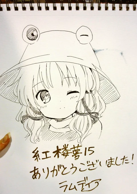 紅楼夢お疲れさまでした!!
スペース来てくださった方ありがとうございました?
初参加でしたが楽しかったです!
これは今日描いたスケブの中で一番お気に入りの諏訪子様? 