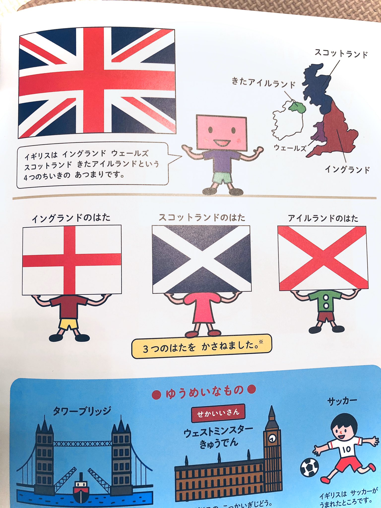 Kodomoe コドモエ 編集部 A Twitter ラグビーワールドカップ いよいよスコットランド戦ですね ラグビー発祥の地 イギリスの国旗は イングランド スコットランド アイルランドの旗を重ねてできたって知ってました 国旗からも世界が見えてくる なるほど国旗