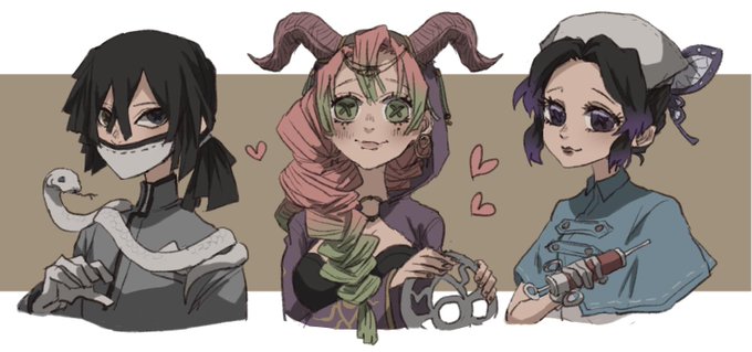 ラベルさんがTwitterに投稿した甘露寺蜜璃(鬼滅の刃)のイラスト。