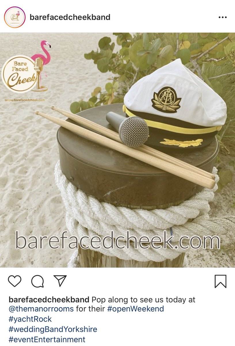 katehardcastle's tweet photo. Ahoy Captain

New set list, new grooves, same old brilliant band @barefacedchk is back &amp; ready to party #YachtRock style
Always loved being part of this amazing group of musicians - can't wait to gigs in 2020

Keep live music alive https://t.co/nXULUlZsW4