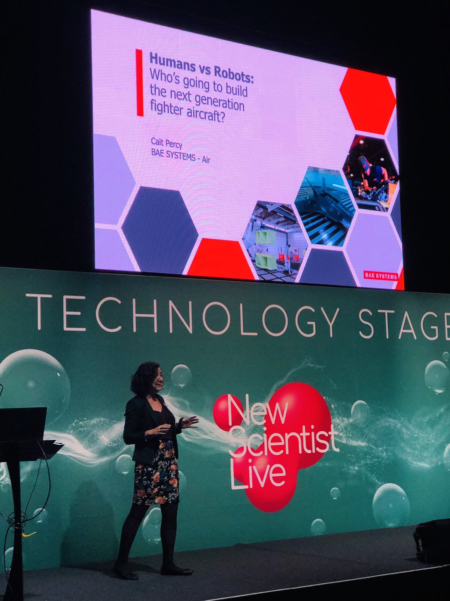 BAESystemsAir's tweet photo. Caitlin kicks off her talk about how we’re looking to build future fighter technology @NSLive2019.  #Tempest #Inspiringthenextgeneration https://t.co/HzS2Lcrhpw
