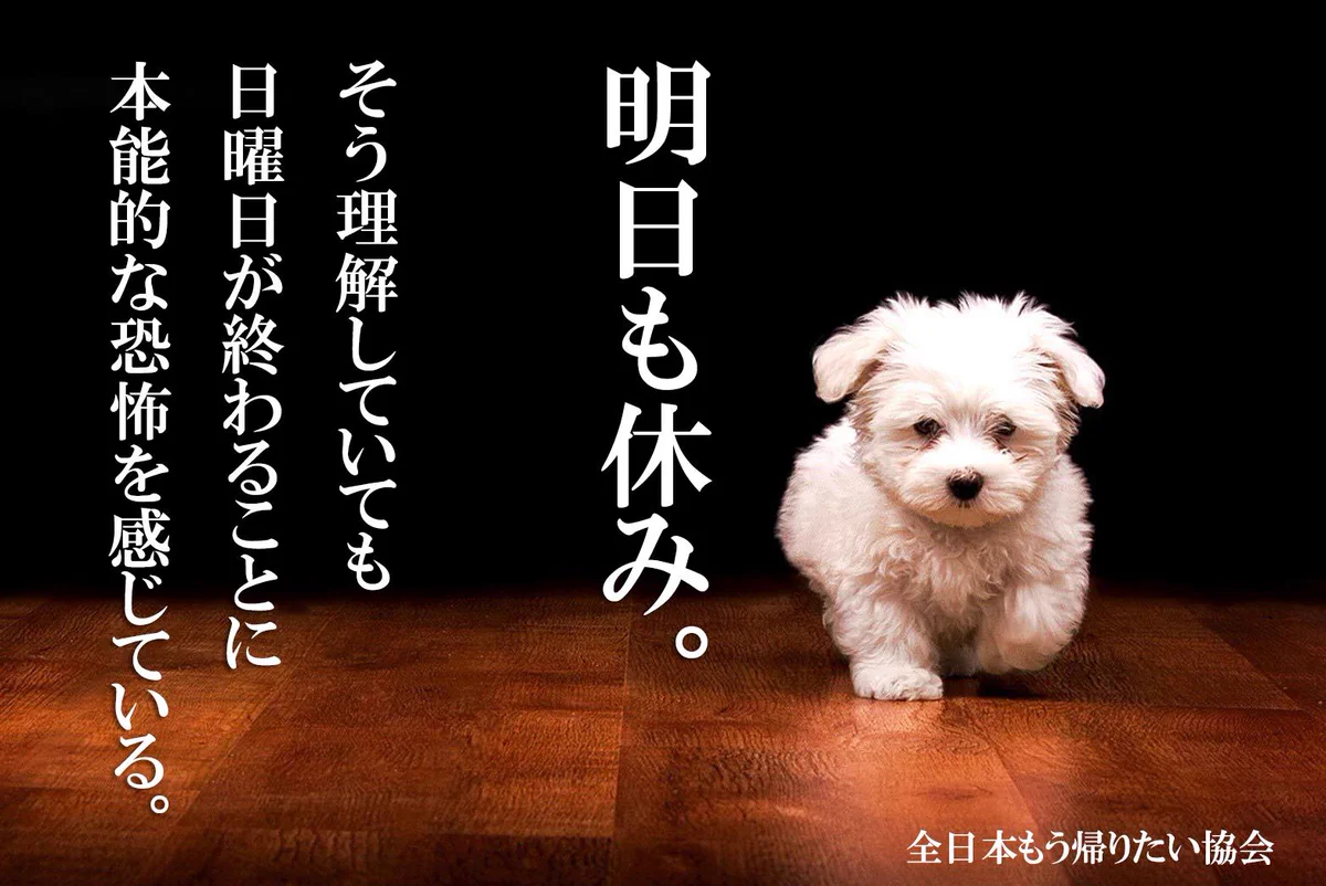 明日は休み。そう分かっていても感じる恐怖ww