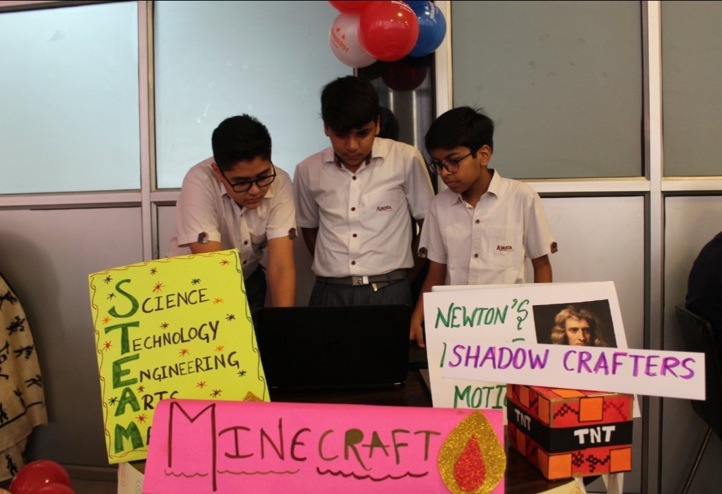 SchoolAjanta's tweet photo. Umpteen appreciation to @SchoolAjanta for the inauguration of their STEAM lab by Shri Ramesh Kapoor, Hon.Principal @Vaibhavajanta ,eminent jury members  of "Techtallying Minecraft Competition 2019" @MeenakshiUberoi @jyotichaba and Ms Ranjana who appreciated the efforts of the Ss. https://t.co/1fxT7bZMsb