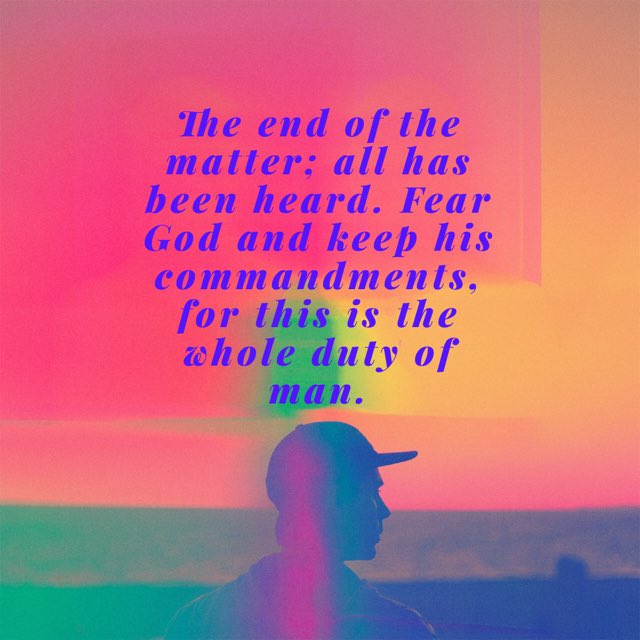 the end of the matter is fear god
