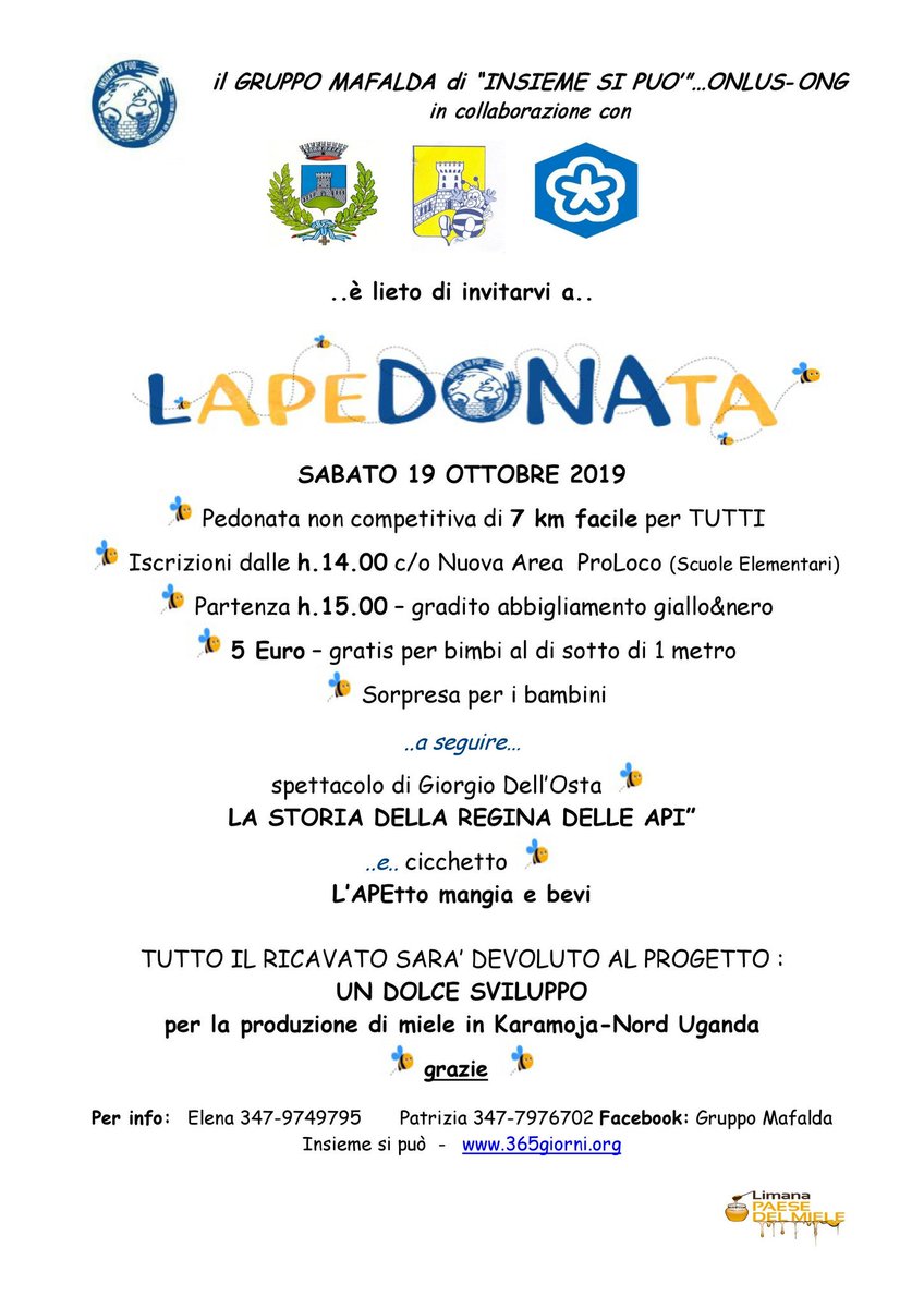 Vi aspettiamo #Sabato19 ottobre a #Limana, #Belluno per #LApeDONAta🐝
Tutti assieme per un importante progetto!😉 #InsiemeSiPuò
#ProLocoLimana #LimanaPaeseDelMiele 🍯
365giorni.org/novita-dai-gru…