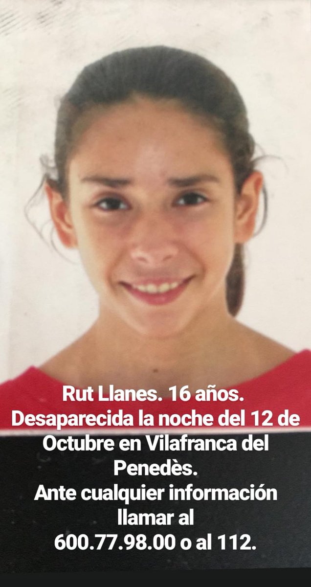 DESAPARECIDA LA SOBRINA DE UNO DE MIS MEJORES AMIGOS. Por favor si alguien sabe algo de ella llamen al teléfono 600779800 o al 112. Y compartan por favor. Toda ayuda es poca. GRACIAS!