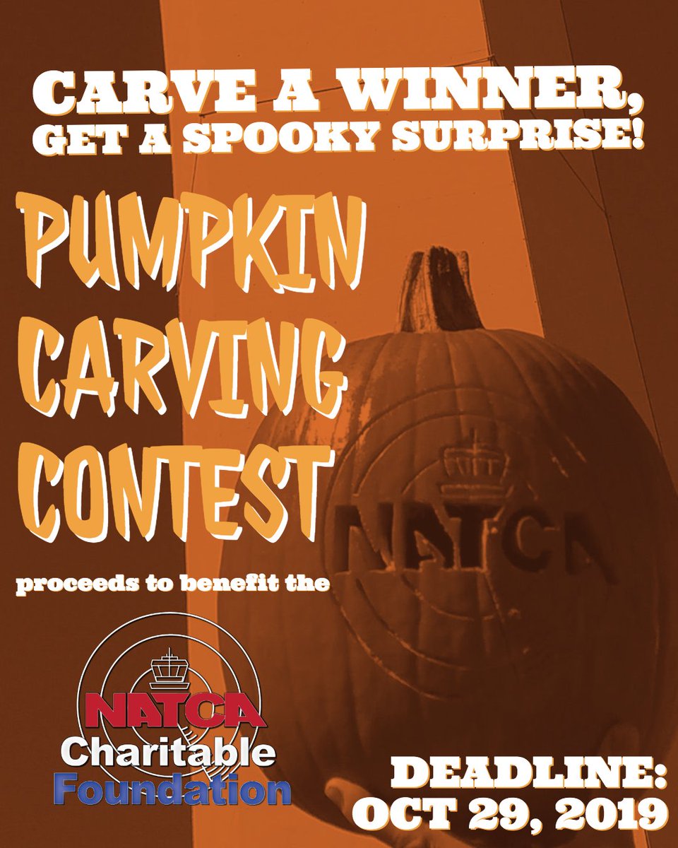 NATCACFS's tweet image. .@NATCAcharitable is hosting a pumpkin carving contest! Enter your best carved or decorated pumpkin for $5 by Oct. 29. All proceeds will benefit NCF.  Submit your entries with your $5 entry fee here: squareup.com/store/natca-ch…