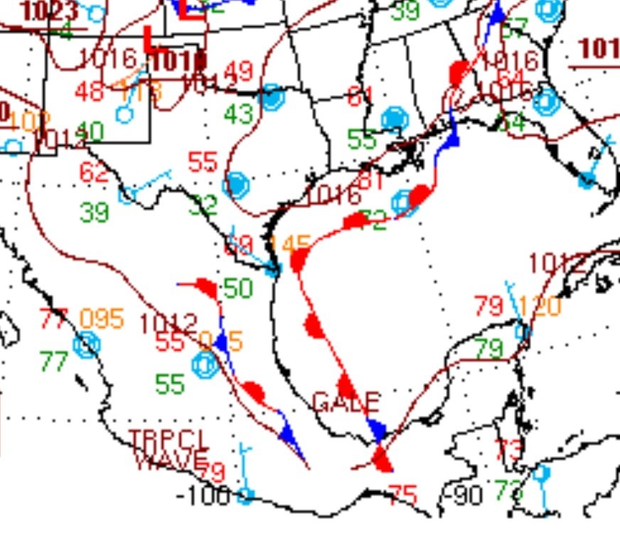 esnoticiaviral's tweet image. 6:20 am. El sistema frontal 4 fue analizado como estacionario desde el Norte hasta suroeste  del Golfo de México. La masa de aire cálido coexiste con la del aire frío. En Veracruz, los nublados más activos frente y sobre la región de Los Tuxtlas... #spcv…