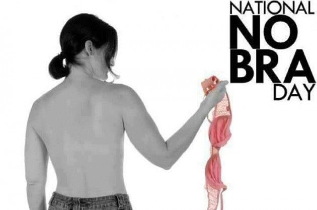الـ No Bra Day 
دة جزء من حملة التوعية ضد مرض سرطان الثدي اللي بتستمر طوال شهر أكتوبر من كل عام أتمنى من كل واحدة تهتم بالفحص الدوري للكشف عن المرض اللي كل ما تم اكتشافه في وقت مبكر كان القضاء عليه اسهل وأتمنى من كل واحد يفكر الف مرة قبل ما يقرر يقلل من المواضيع دي وياخدها بسخرية