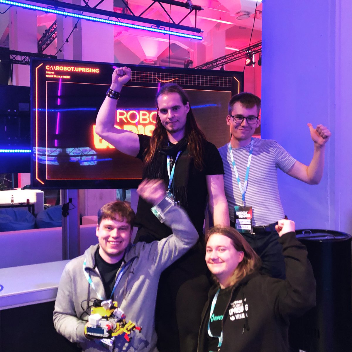 .@TietoSuomi’s team Robotomia was placed second at <a href="/RobotUprisingHQ/">Robot Uprising</a> 2019🥈💪👏👾 Huge congratulations to the team! You made great efforts to renew your position this year. #botsontherun #tietolife #hackathon