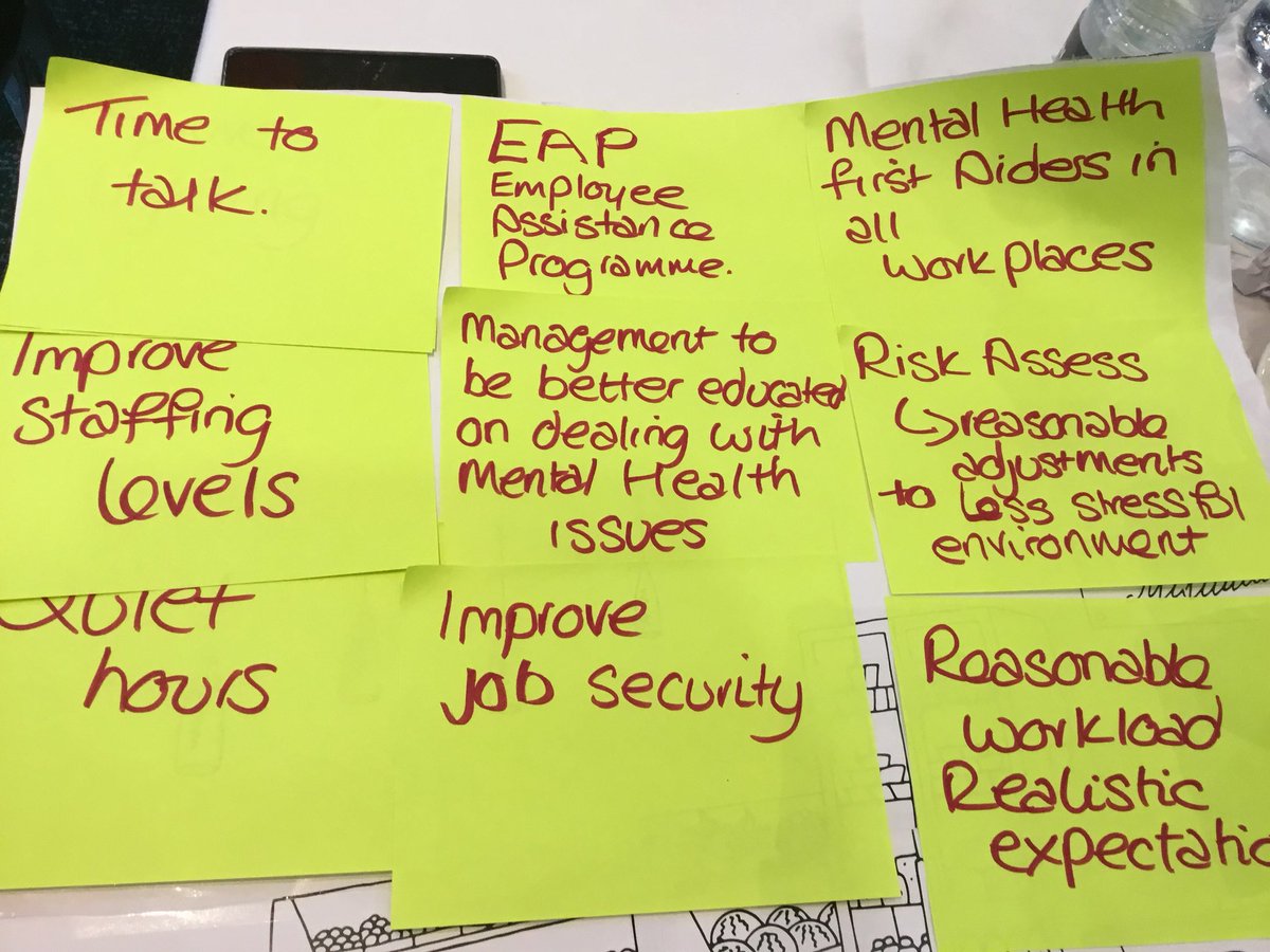 UsdawUnion's tweet photo. And here are some of the responses reps WANT to see - a focus on fixing the workplace, not just the worker! https://t.co/HZS58k1nn8