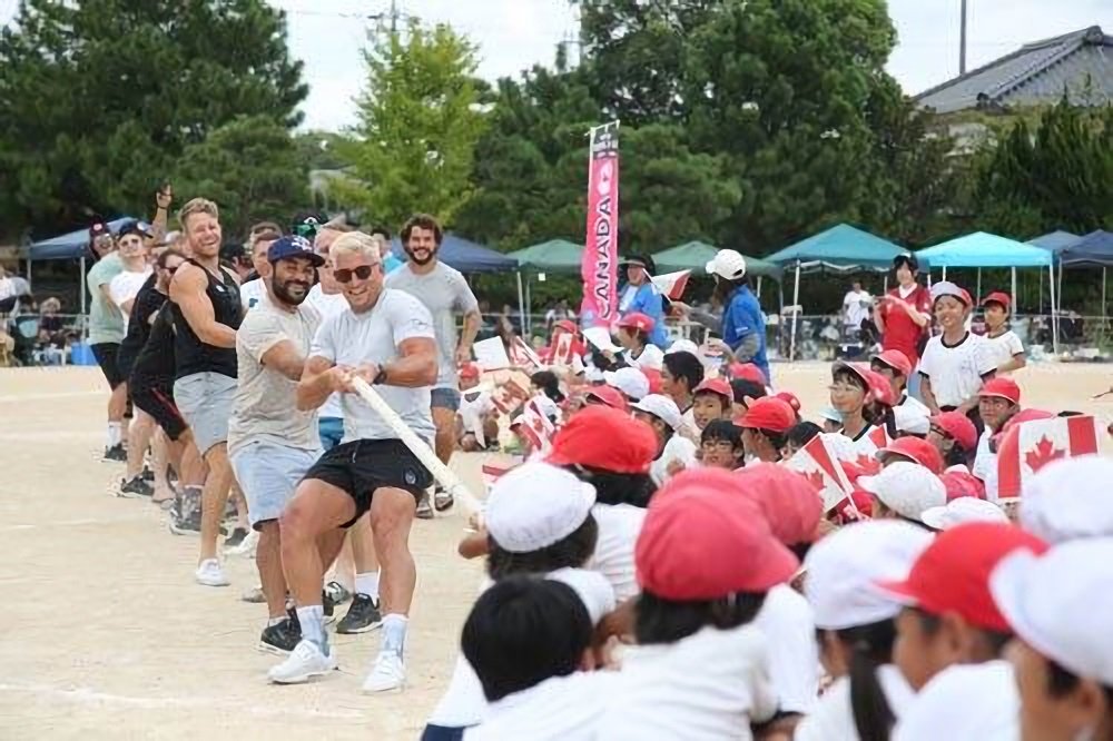 ラグビーw杯 台風で試合が中止になったカナダ代表とナミビア代表がボランティア活動や交流会を開催 Togetter