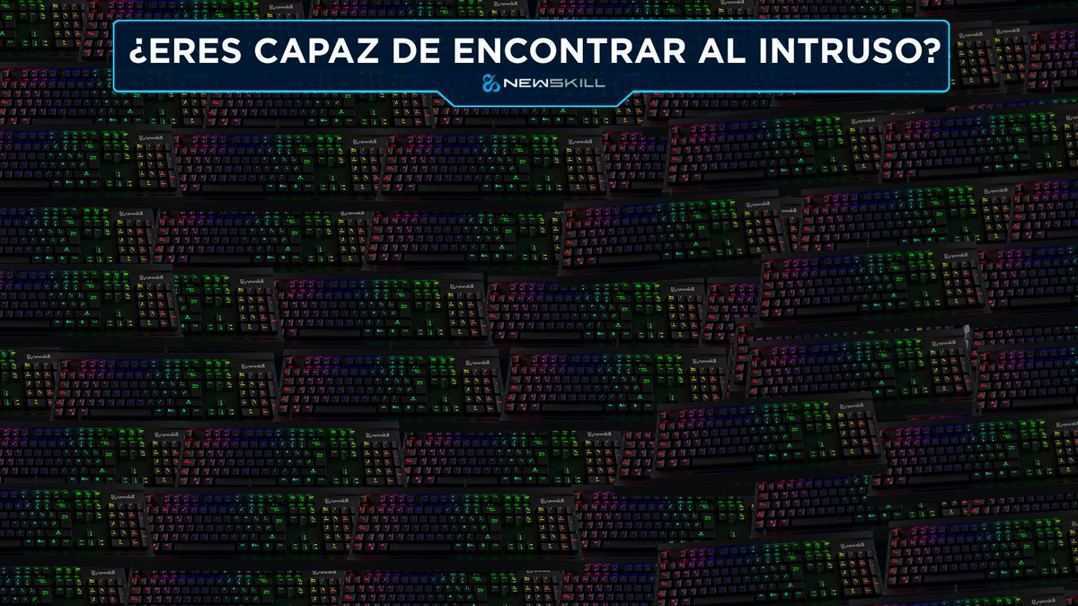 newskill_ES's tweet photo. Entre todos estos teclados Thanatos se ha colado un intruso 😱 ¿Eres capaz de encontrarlo? 😏 ¿Y de saber de quién se trata? ¡Te reto, Skiller! 🤟 #RetoNewskill https://t.co/R6TH4TFAaG