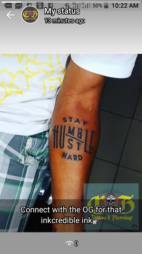 Tattoo uploaded by kidd studio  Stay humble hustle hard  Tattoodo