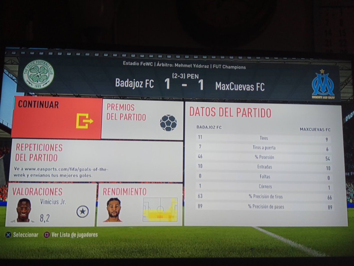 JorgePH_7's tweet photo. Todavía no me creo el partido que acabo de perder contra @MaximoCuevasYT. Muy igualado pero perdonar ocasiones claras contra equipos así se paga. GG. Tengo que aprender a tirar los penaltis 😂 https://t.co/9te341BGXG
