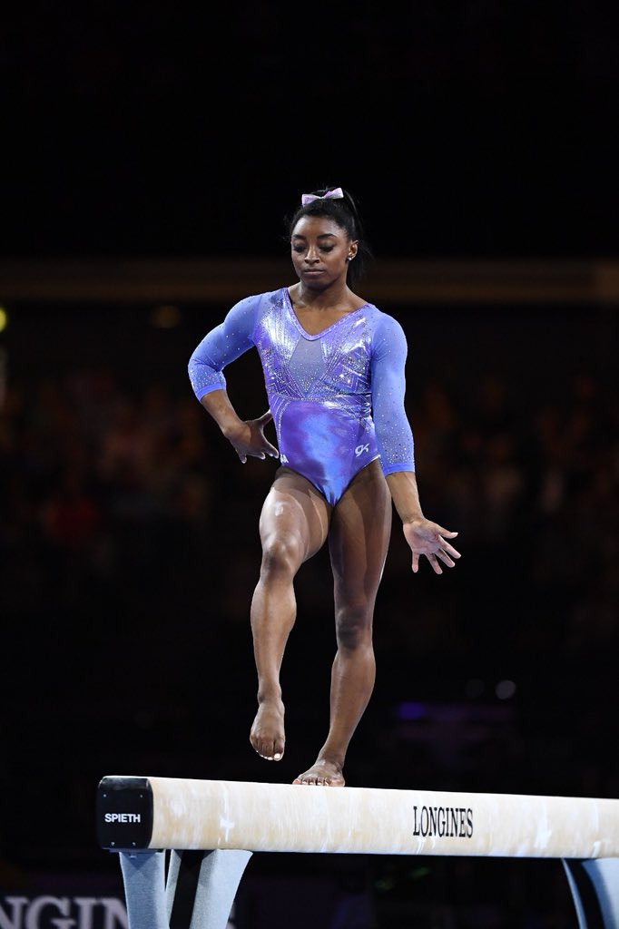 USAGym's tweet image. With beam🥇at #Stuttgart2019, @Simone_Biles has broken the ALL-TIME WORLD MEDAL RECORD in #gymnastics! This is world medal no. 24, another extraordinary accomplishment for the GOAT! 🐐🇺🇸💪