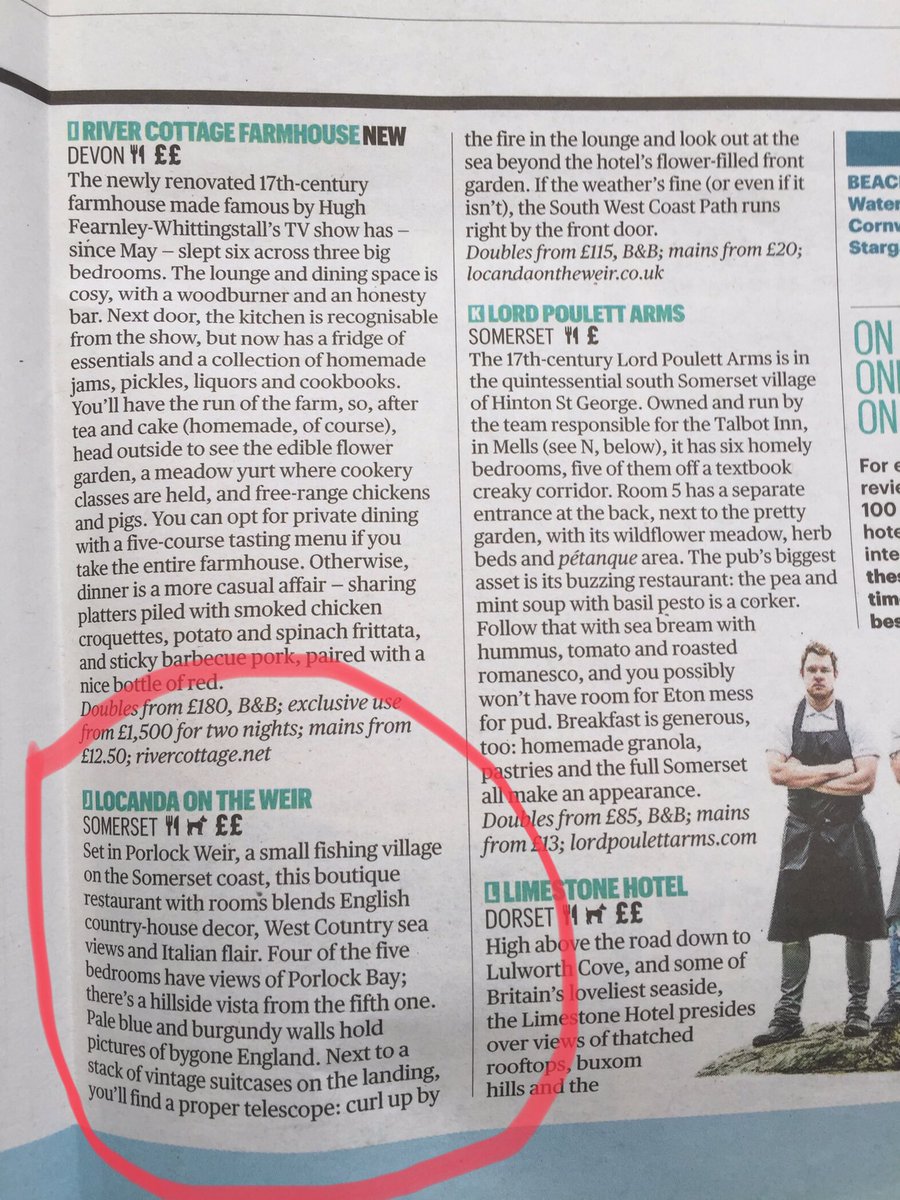Wow! Wow! Wow! Thank you <a href="/ST_Travel/">Sunday Times Travel</a> <a href="/UKtraveleditor/">Jill Starley-Grainger (I've moved to @WordsByJill)</a> we’re so thrilled to be amongst your 100 Great British Hotels #southwest #Somerset #Exmoor 🎉😊🎉