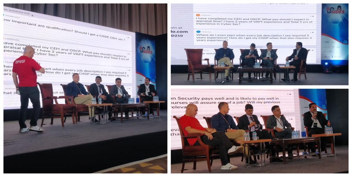 Panel Discussion on "What CISOs look for when hiring and how to break into the Industry" at #BSidesDelhi2019 | 11 Oct, 2019 | Vivanta by Taj, Dwarka, New Delhi  