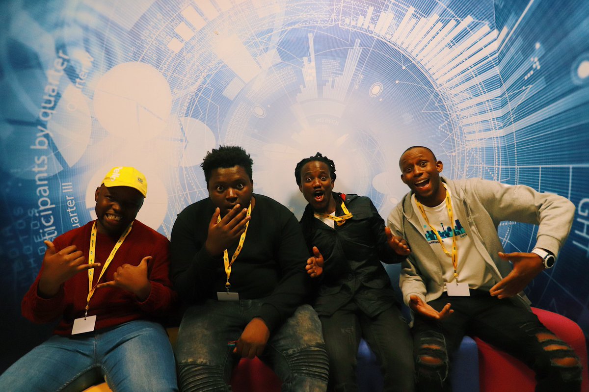4otune's tweet photo. Eish we asked the teams to do “a crazy 😜 funky pose”. Here are the results #TADHackJHB https://t.co/TH5C3xQyfg