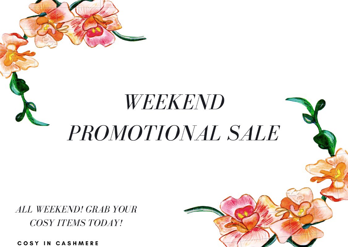 HouseOfASZ's tweet photo. Promotional Weekend | One Day To Go! 🎉🎉🎉 get your 15% OFF any Cosy Item NOW! https://t.co/yMq8qUswHo