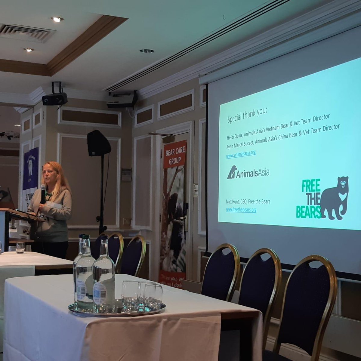 welfare_global's tweet image. Co-Founders Annemarie and Nic speaking at Advancing Bear Care, Scotland. Great to see old friends and meeting new ones. Lots of sharing of information. #bearcare #animalwelfare