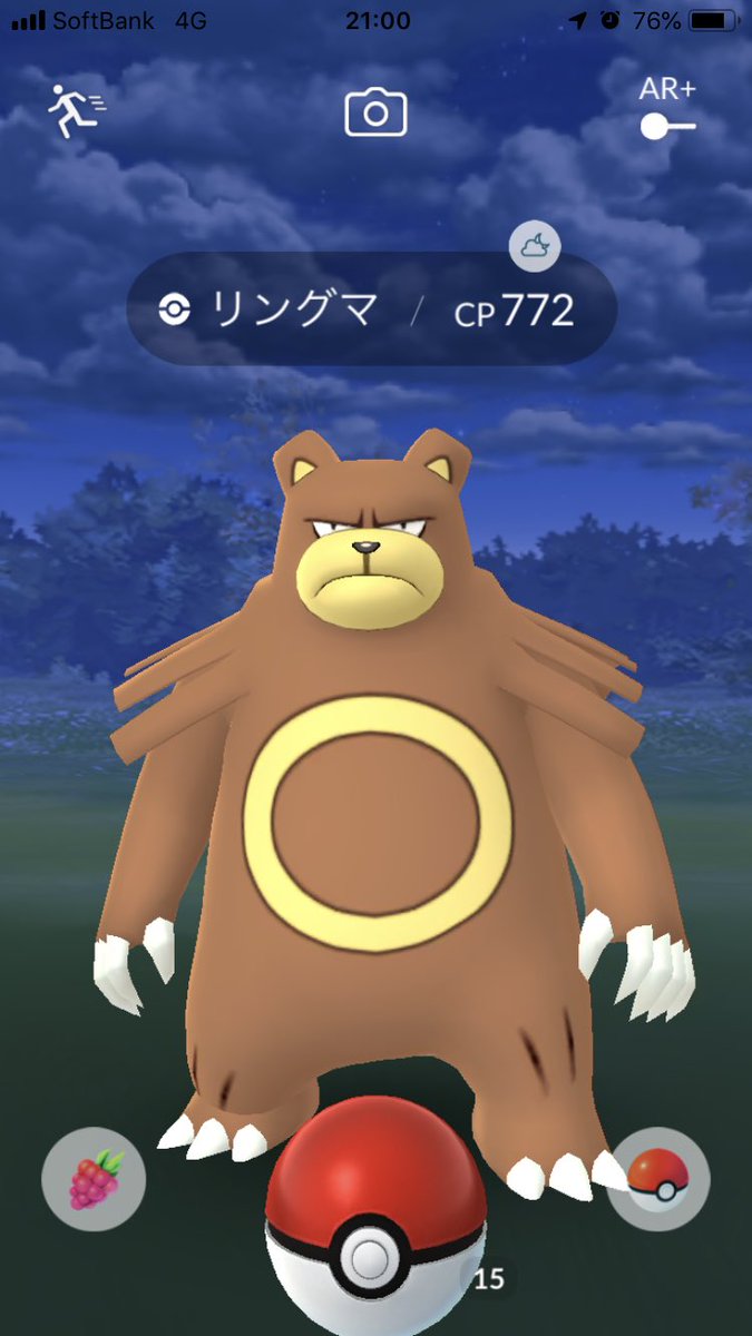 Parytan 野生で会うとめちゃでかいリングマ リアルでもこんな感じなのかしら ポケモンgo リングマ