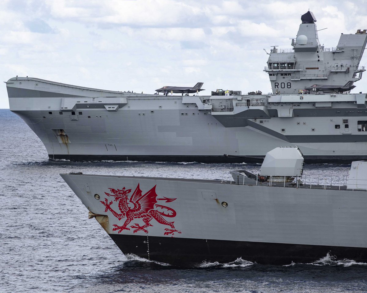 Definitely worth the wait. Well done <a href="/OC617Sqn/">OC 617 Squadron</a> <a href="/17SqnRAF/">17 Squadron</a> <a href="/HMSQNLZ/">HMS Queen Elizabeth</a> and <a href="/HMSDragon/">HMS Dragon</a> #carrierstrike #bestofbritish