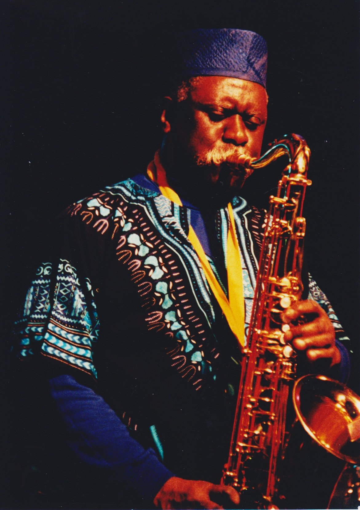 Happy birthday to Pharoah Sanders. Photo copyright Lenny Bernstein (my father). 