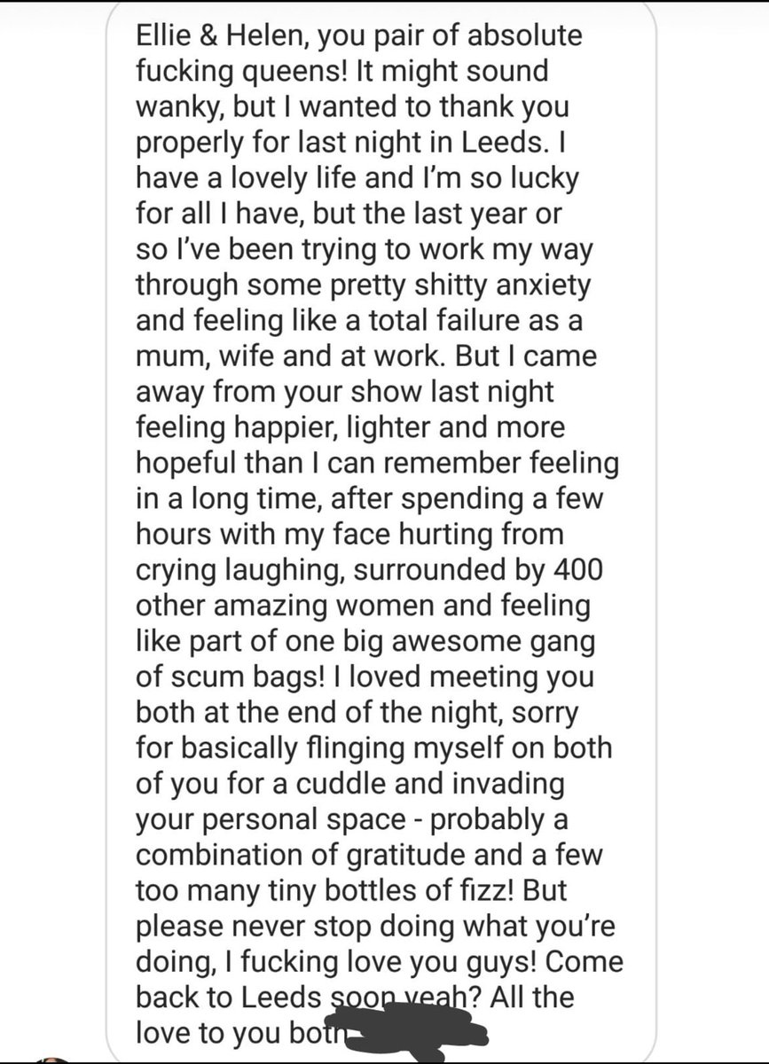 OMG THANK YOU! We just got this message and we may both have something in our eyes. We can't tell you how much every message like this means to us. Doing our shows and podcast is an absolute joy. And the fact that it makes other women feel better is incredible. 😭😭😍😍