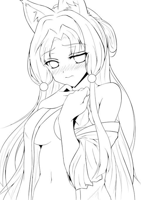 ひとまずイタコ姉さんの線画できた～寝る
特に見直す点は無いかな? 