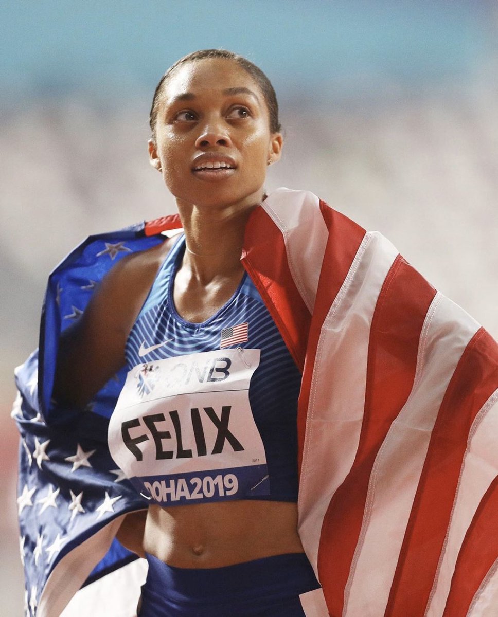 TheWomensOrg's tweet image. Allyson Felix has just broke Usain Bolt’s gold-medal record, only 10 months after giving birth. 

Meet your new World Championships record-holder. 

👏🏻 run 👏🏻 like 👏🏻 a 👏🏻 girl 👏🏻