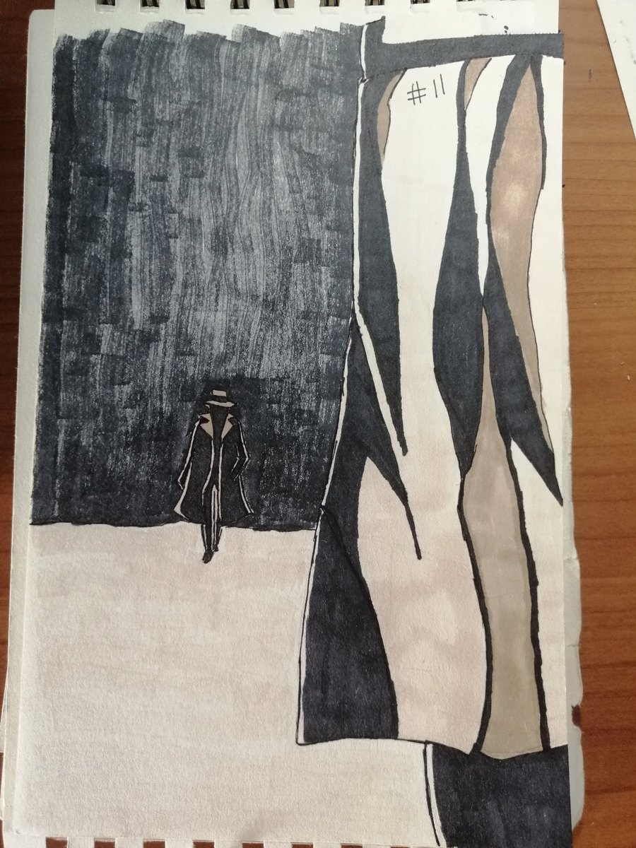 Holey moley I'm so behind! Just finished #day11 #snow 
#Inktober2019 #Inktober