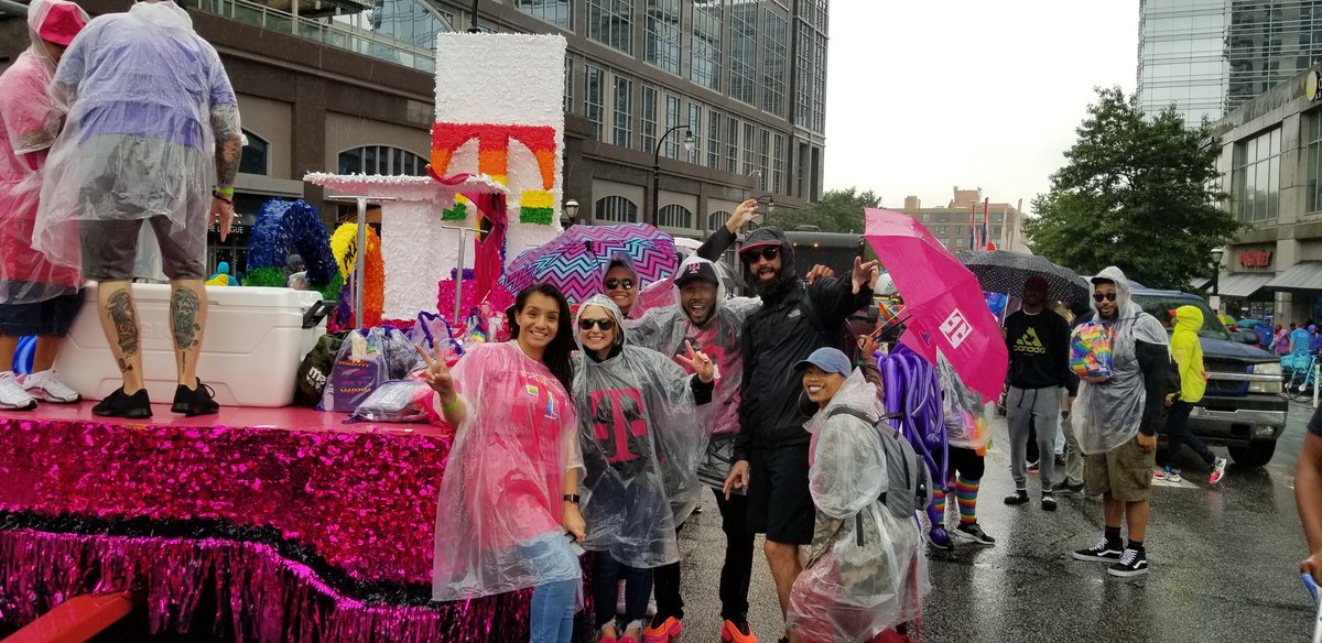 One team, one dream here at #AtlantaPride2019 with <a href="/MetroByTMobile/">Metro by T-Mobile</a> and <a href="/TMobile/">T-Mobile</a>. #Unlimitedpride #beyou #purplelife