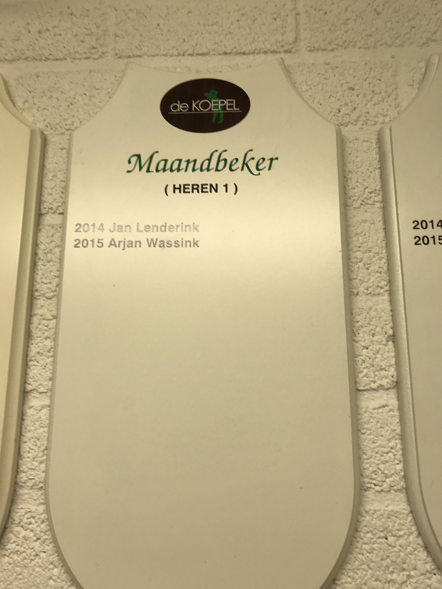 Na vier jaar, opnieuw overall winnaar van Maanbeker1 op @gcdekoepel 😀👍