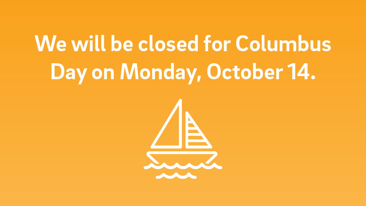 5PointCU's tweet image. All 5Point locations will be closed tomorrow for Columbus Day, but online services will remain available to you 24/7.